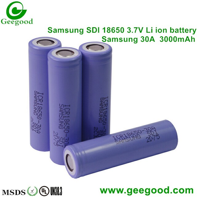 Original Samsung ICR18650-30A 30B 18650 3000mah 3.7V li-ion rechargeable battery