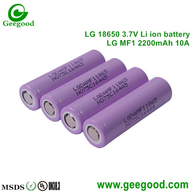 LG 18650 battery 18650 MF1 MF2 2200mah 10A INR18650MF1 INR18650MF1