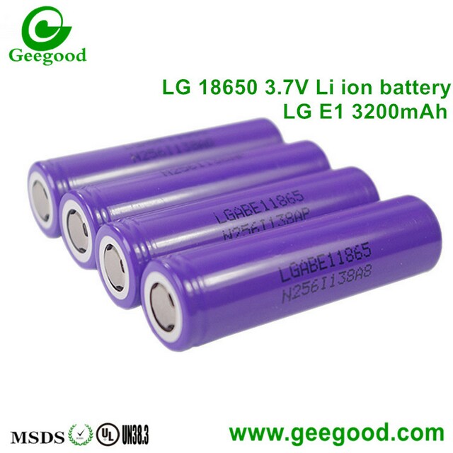 LG E1 E1T 3200mAh battery 18650 3.7V li-ion batteries