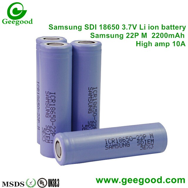Samsung ICR18650-22P ICR18650-22P M 22P 22PM 22V 2200mAh 10A 18650 battery cheap