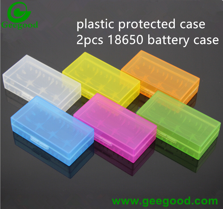 2pcs battery case 18650 battery protected plastic case