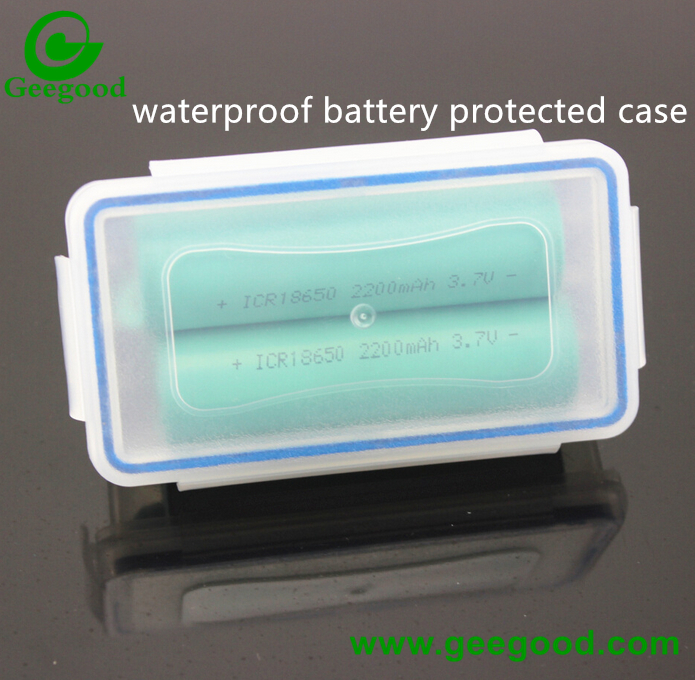 waterproof battery case / protected plastic battery case / 18650 battery case