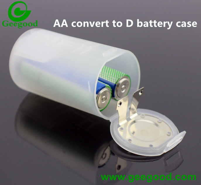 battery convert case AA battery convert to D battery plastic case