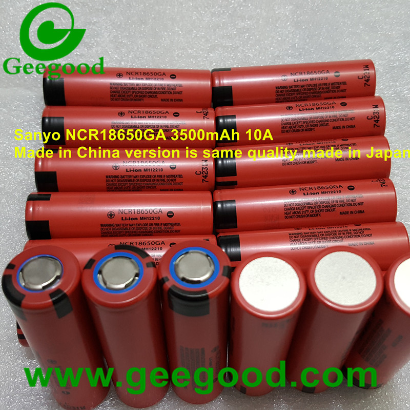 made in China Sanyo NCR18650GA 3500mAh battery same quality Japan 18650GA