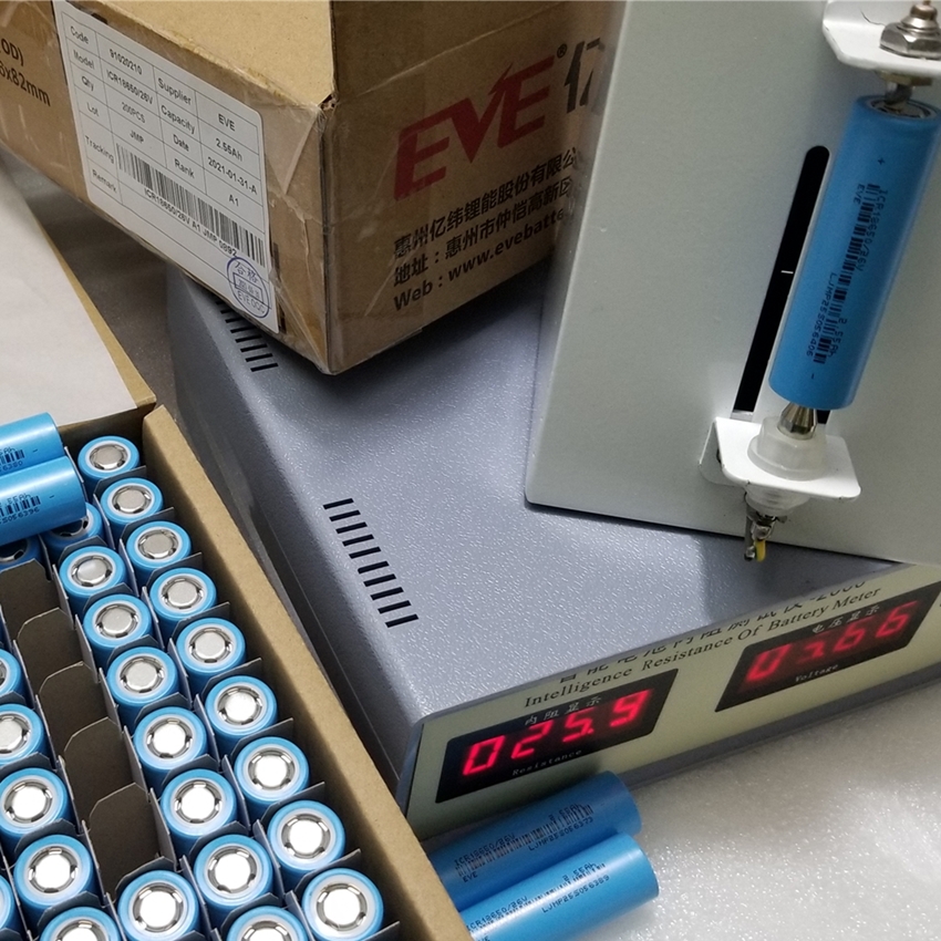 China EVE battery ICR18650 26V 2.55Ah 3.7V 3C battery
