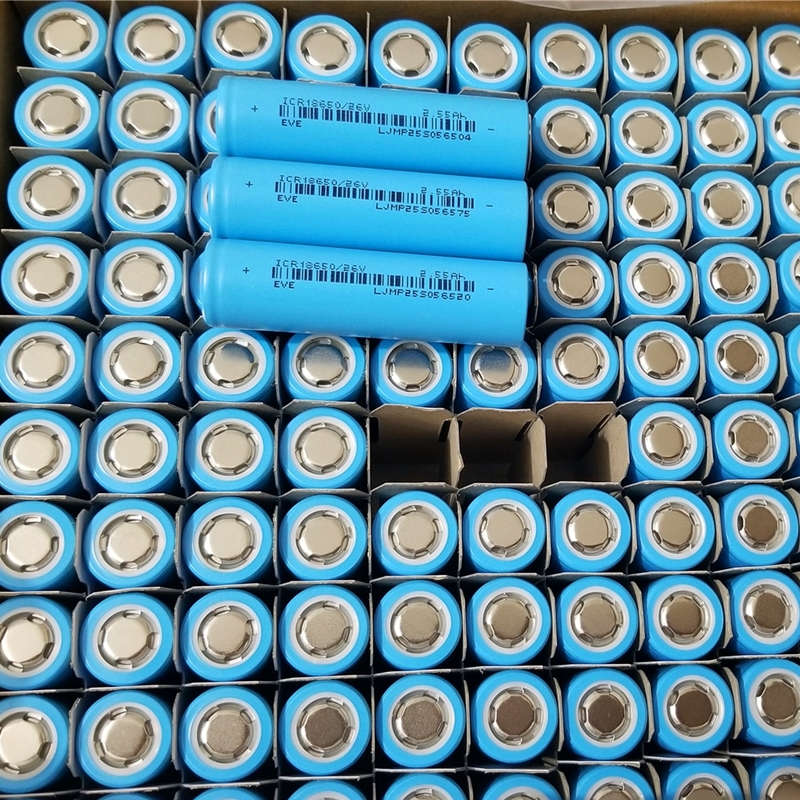 China EVE battery ICR18650 26V 2.55Ah 3.7V 3C battery