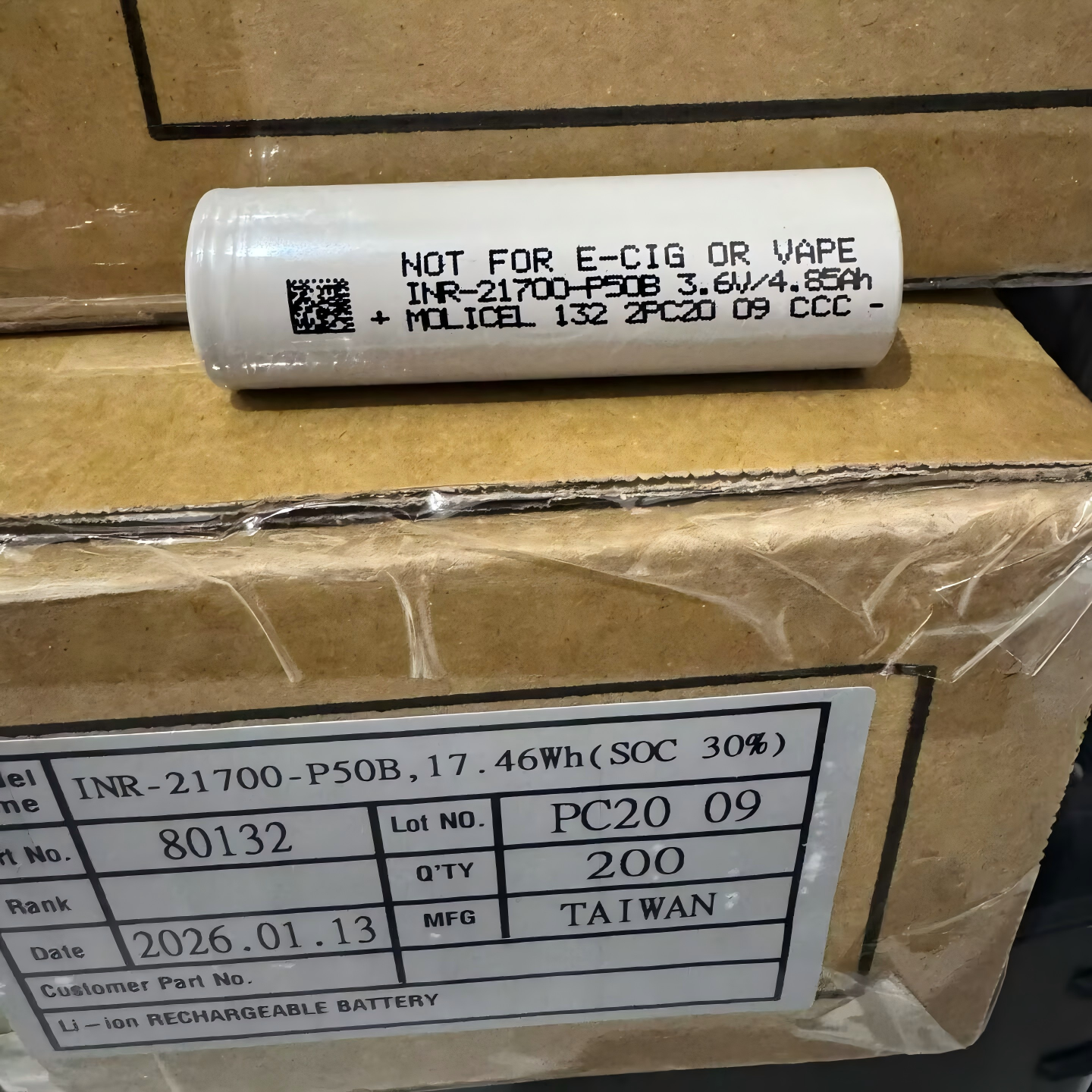MOLICEL INR-21700-P50B 21700 P50B 5000mAh 60A power battery